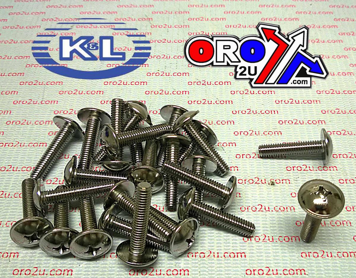 CHROME OVAL HEAD PHILLIPS 6x28 PACK 25, KAWASAKI 33-7862, TOOLS ROAD