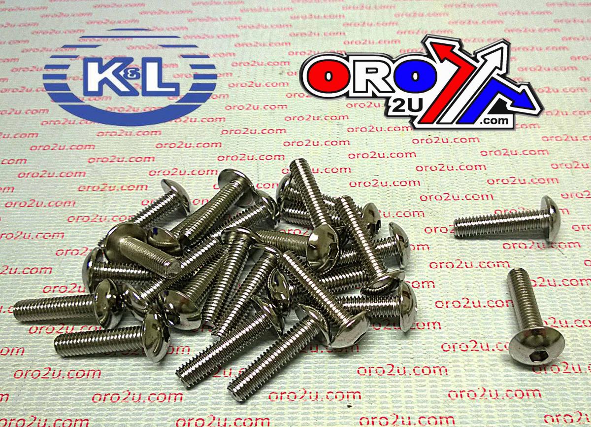 CHROME ALLEN OVAL HEAD 6x26 PACK/25, SUZUKI 4mm Key 33-7870, ROAD TOOLS