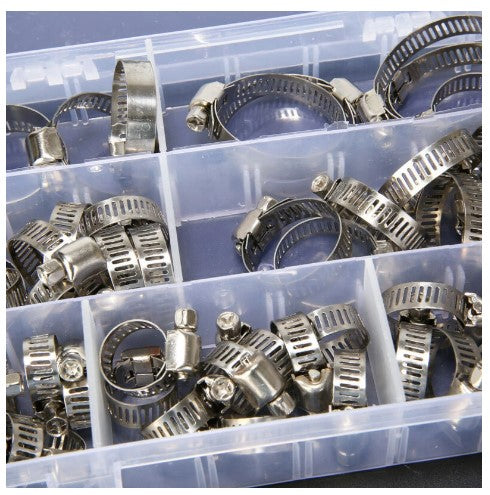 60pcs HOSE JUBILEE PIPE CLIPS 8mm – 38mm 304 STAINLESS STEEL