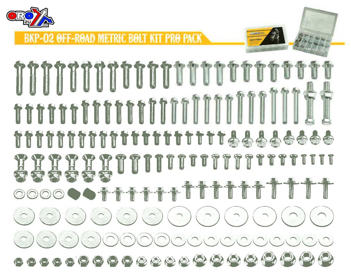 BOLT KIT FACTORY JAPANESE STYL, METRIC OFF ROAD KIT PRO PACK, BKP-02