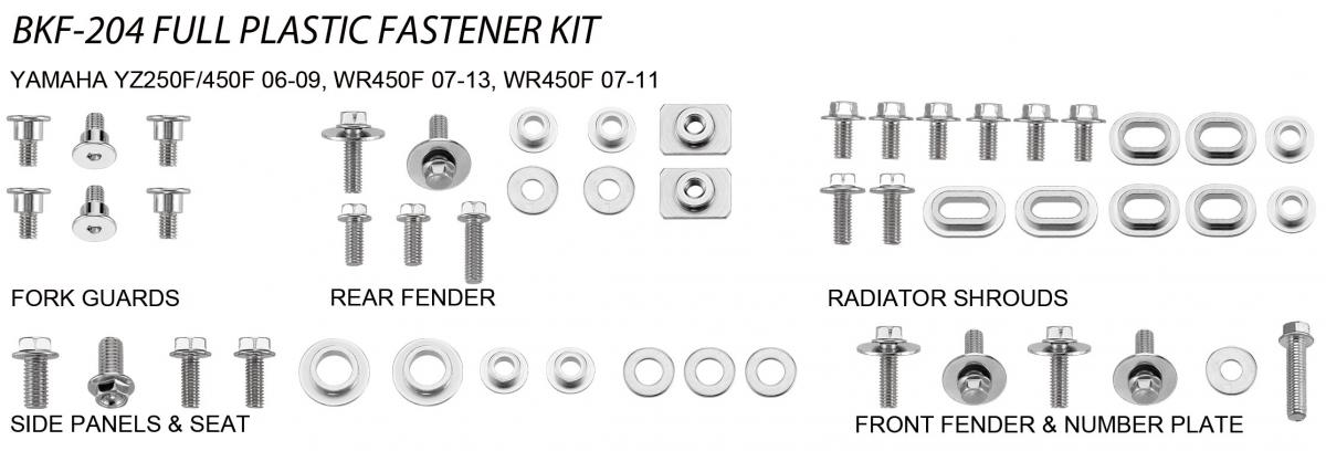 PLASTIC BOLT KIT YAMAHA STYLE, FULL PLASTIC FASTENER KIT