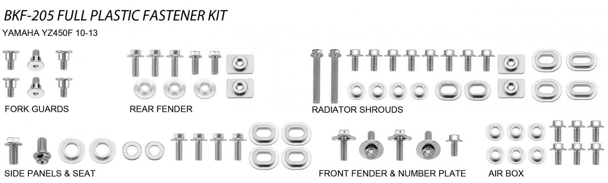 PLASTIC BOLT KIT YAMAHA STYLE, FULL PLASTIC FASTENER KIT