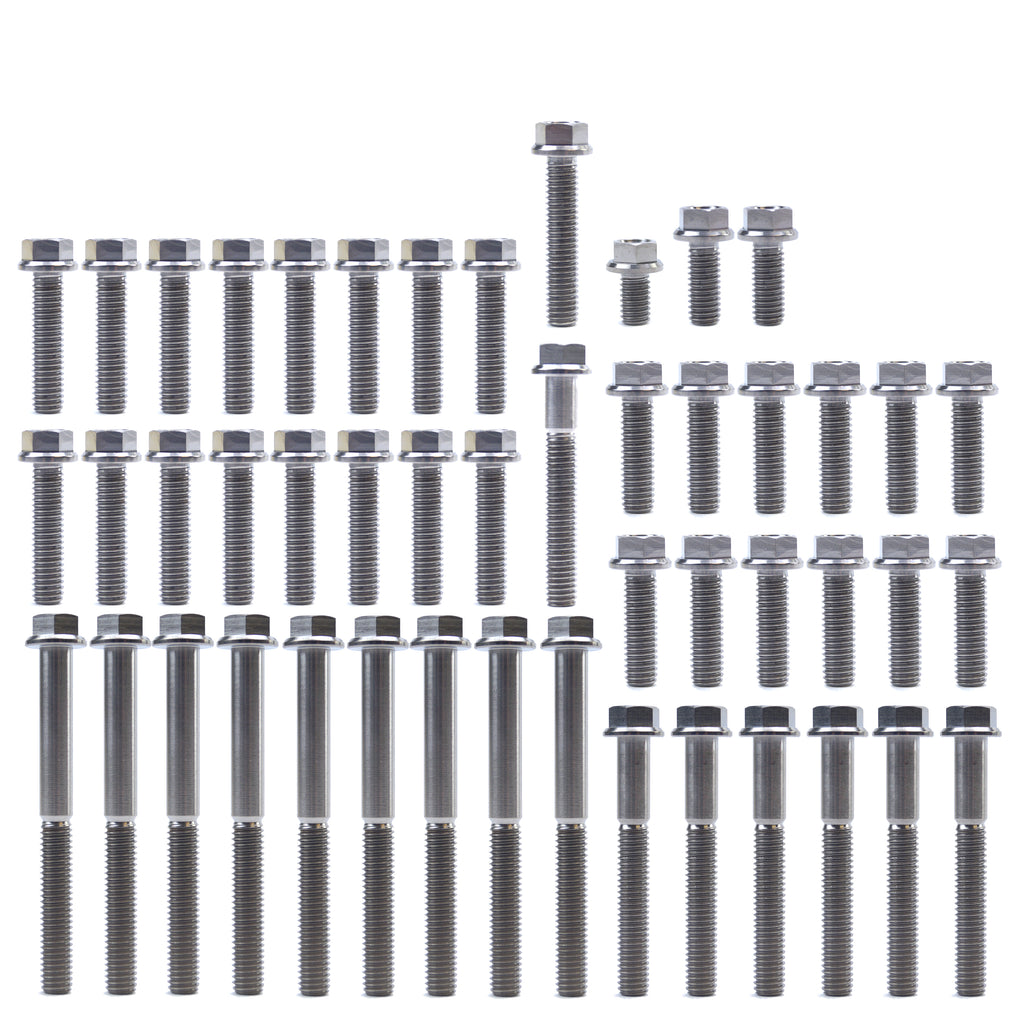 KTM HUQ TE EXC TITANIUM ENGINE BOLT KIT, KIT SIZE 48 BOLTS !!! MADE TO ORDER !!!