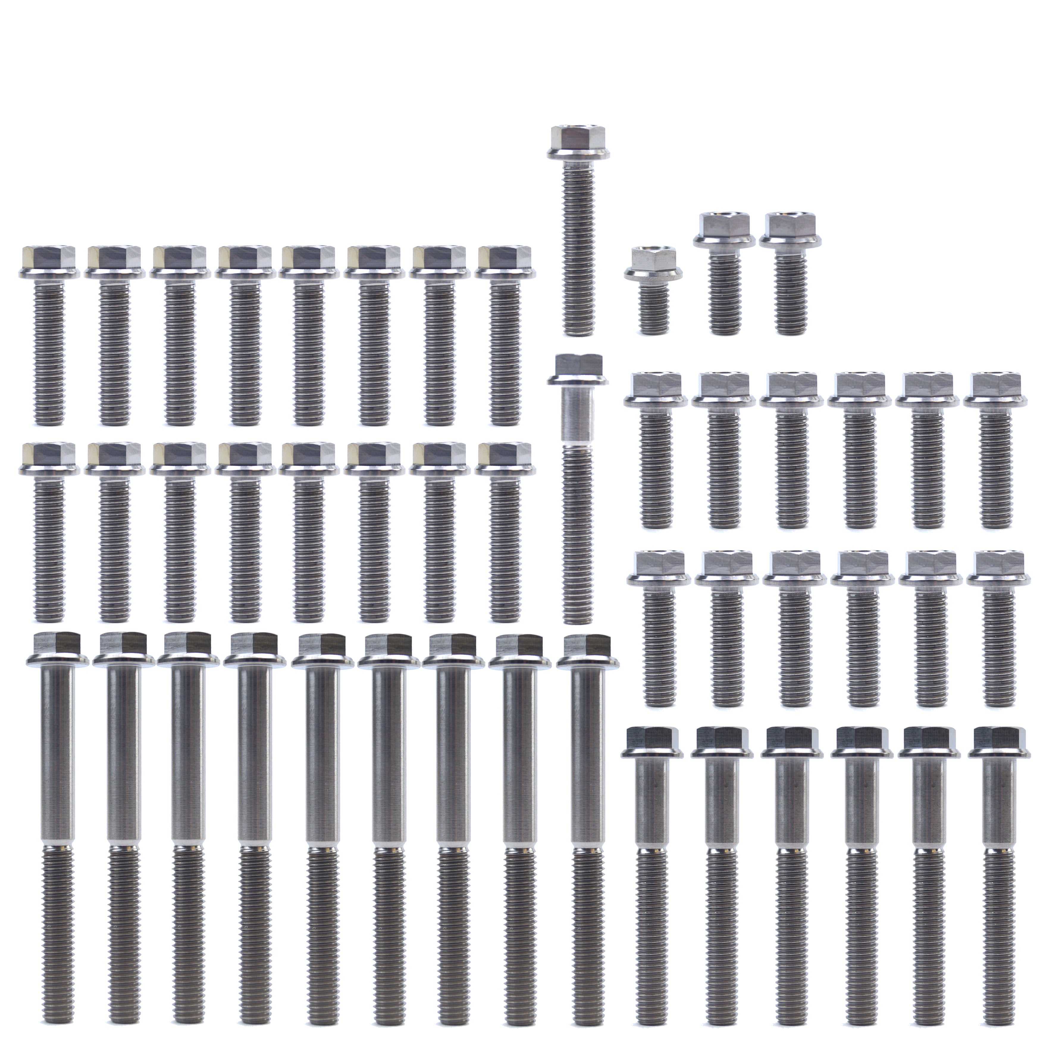 KTM HUQ TE EXC TITANIUM ENGINE BOLT KIT, KIT SIZE 48 BOLTS !!! MADE TO ORDER !!!