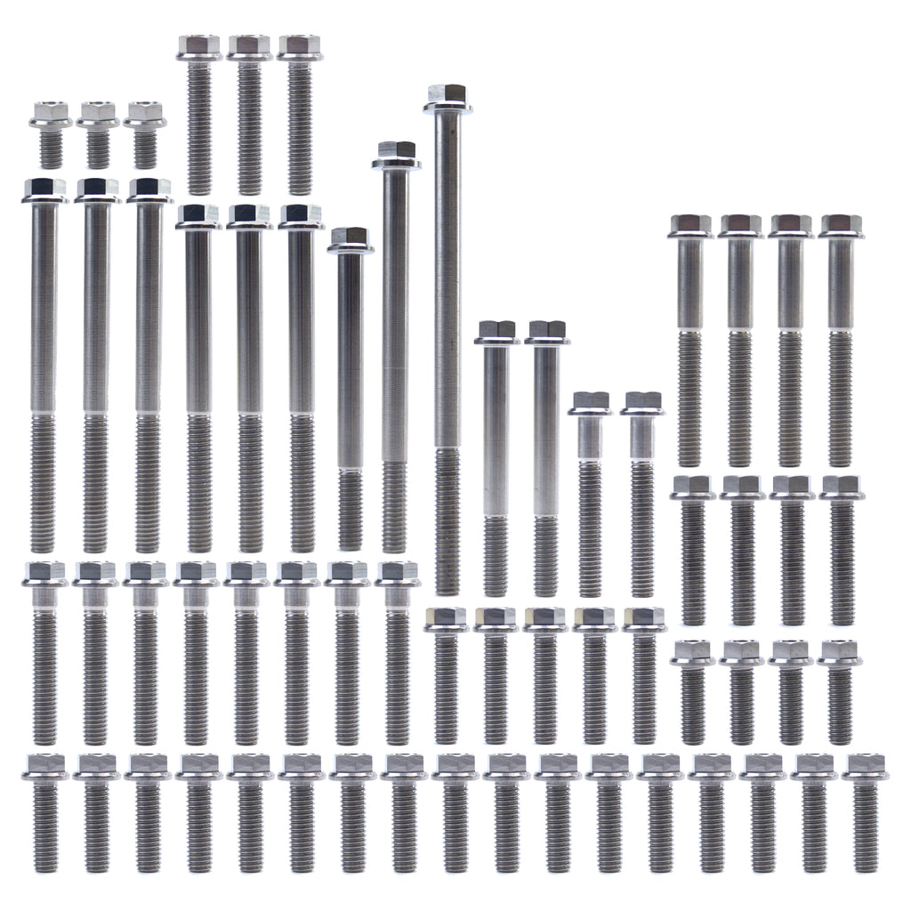 ENGINE BOLT KIT CR 250 R 86-91, KIT SIZE 61 BOLTS !!! MADE TO ORDER !!! TITANIUM BOLT KIT