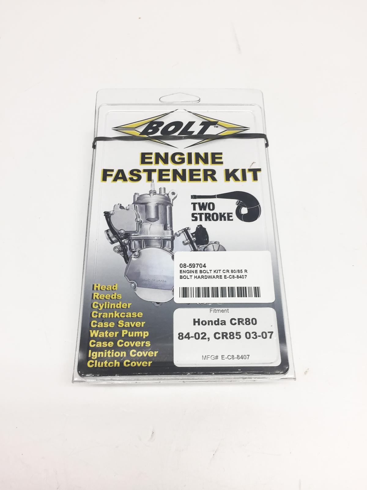 ENGINE BOLT KIT CR 80/85 R, BOLT HARDWARE E-C8-8407