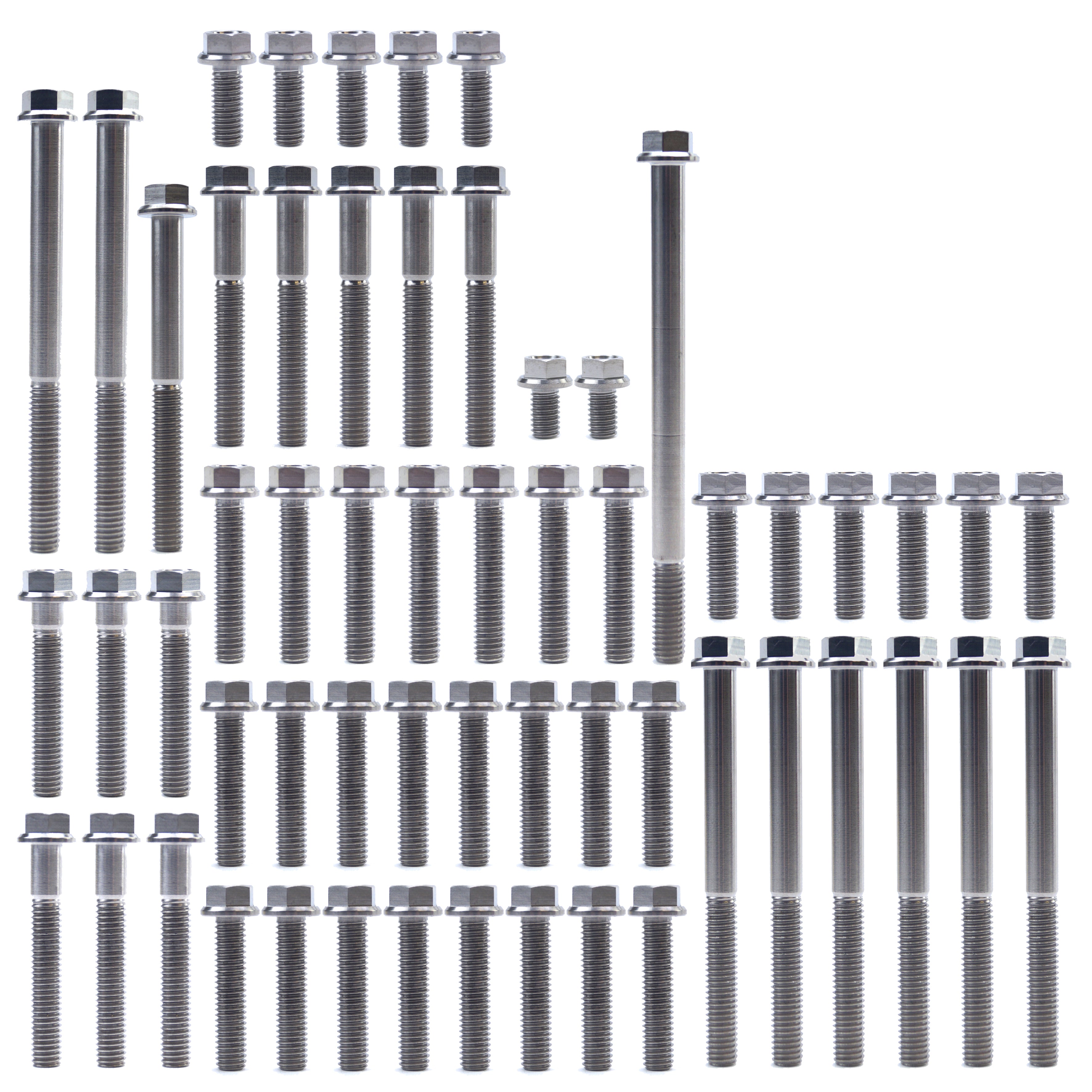 ENGINE BOLT KIT CRF 250 R 04-09, KIT SIZE 58 BOLTS !!! MADE TO ORDER !!! TITANIUM BOLT KIT