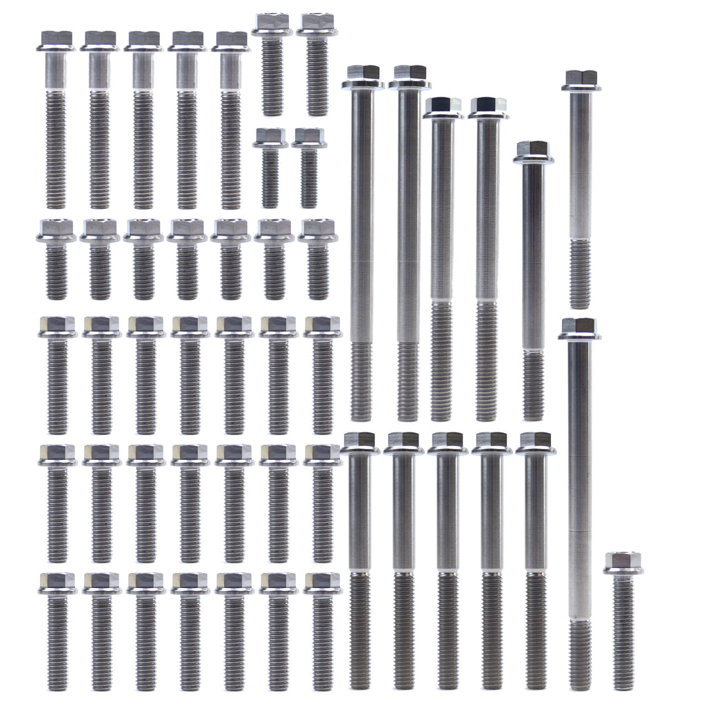 ENGINE BOLT KIT KTM HUSQ 450/500, KIT SIZE 49 BOLTS !!! MADE TO ORDER !!! TITANIUM BOLT KIT