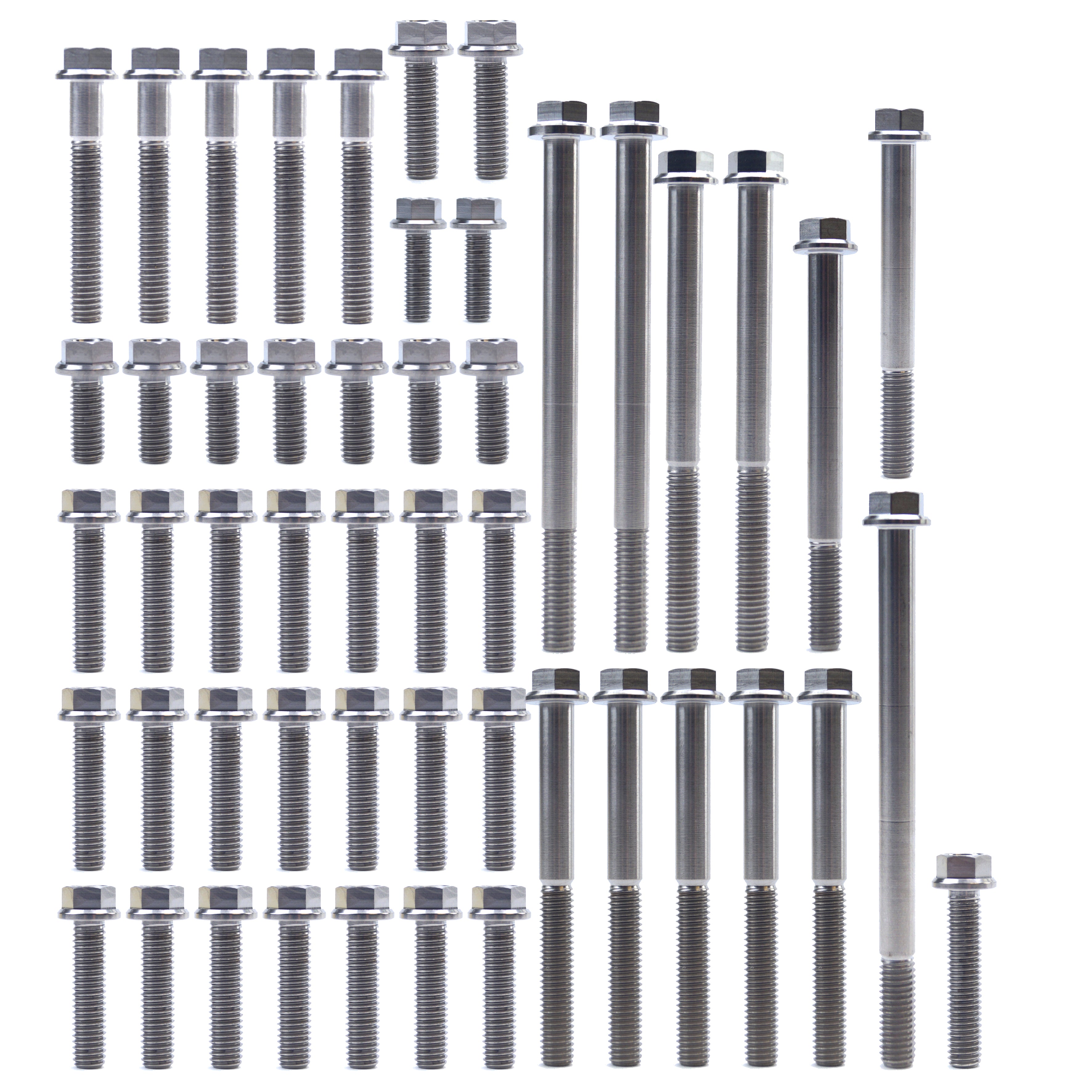 ENGINE BOLT KIT KTM HUSQ 450/500, KIT SIZE 49 BOLTS !!! MADE TO ORDER !!! TITANIUM BOLT KIT