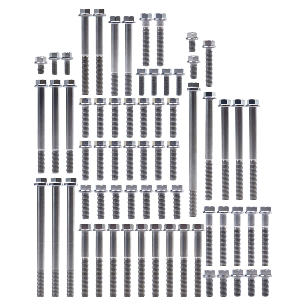 ENGINE BOLT KIT RM 250 90-95, KIT SIZE 67 BOLTS !!! MADE TO ORDER !!! TITANIUM BOLT KIT