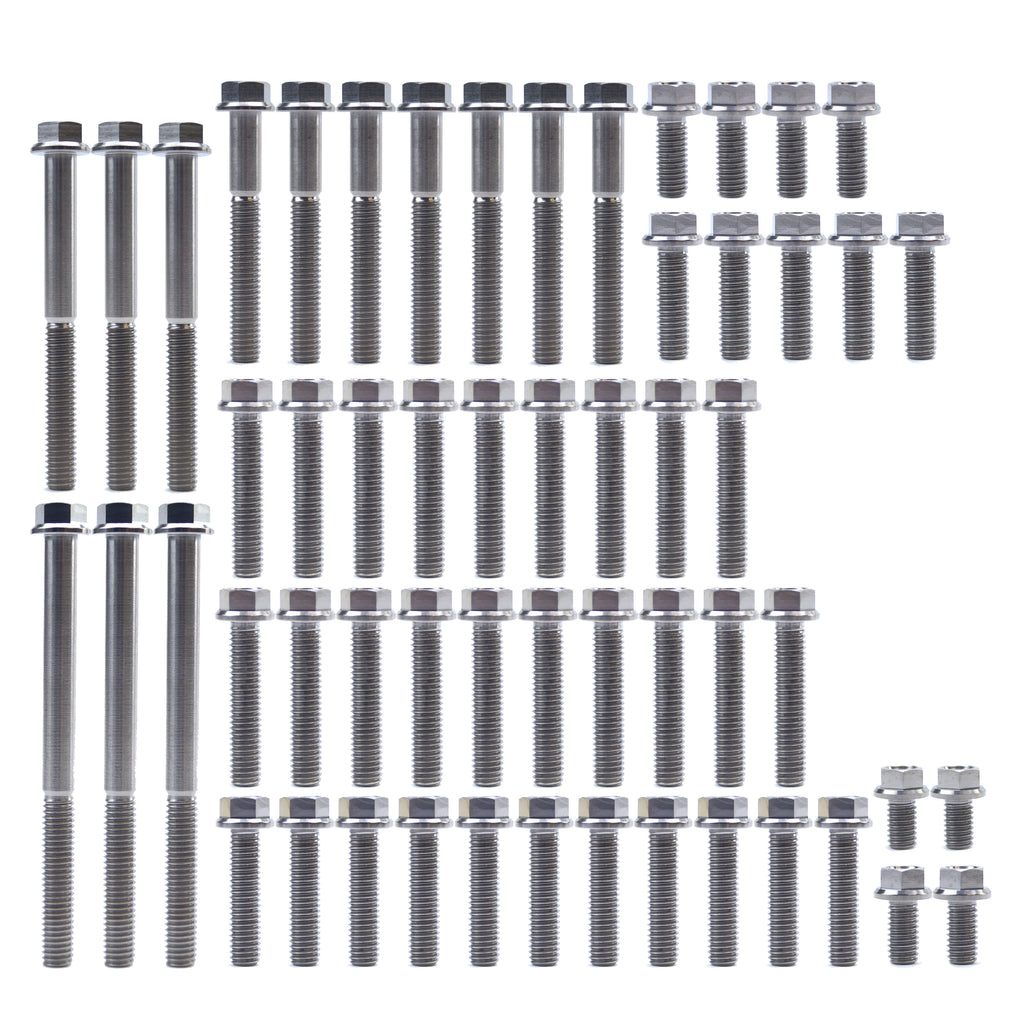 ENGINE BOLT KIT YZ/WR 250 F, KIT SIZE 56 BOLTS !!! MADE TO ORDER !!! TITANIUM BOLT KIT