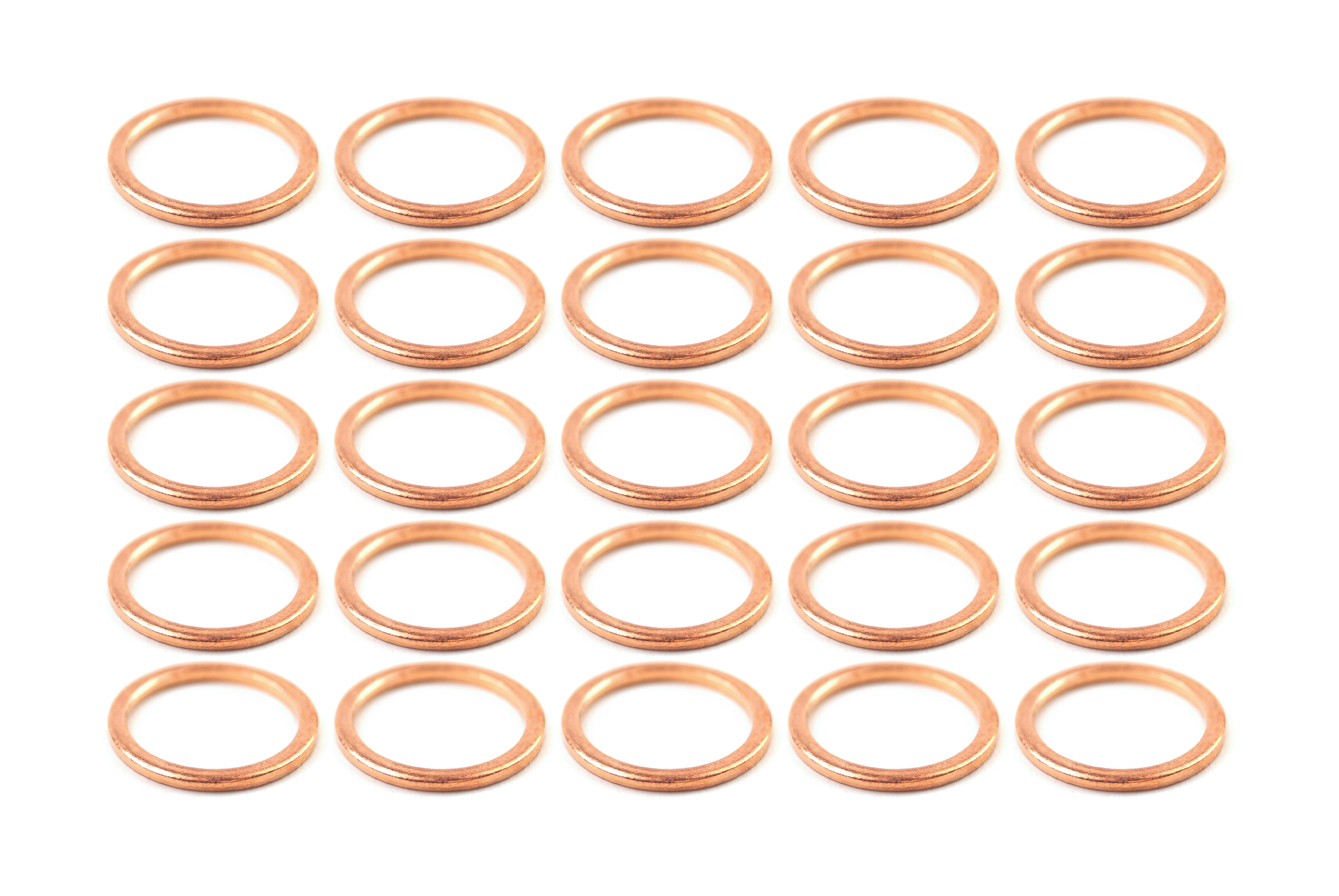 COPPER WASHER M16 PK OF 25, SIZE ID16 x OD20 x W1.50mm