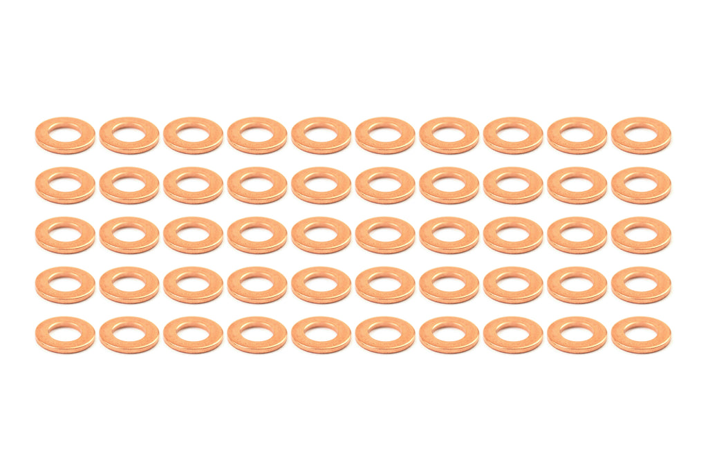 COPPER WASHER M6 PACK/50, SIZE ID 6.50 x OD 12 x THICK 1.20mm, PSYCHIC MC-09781