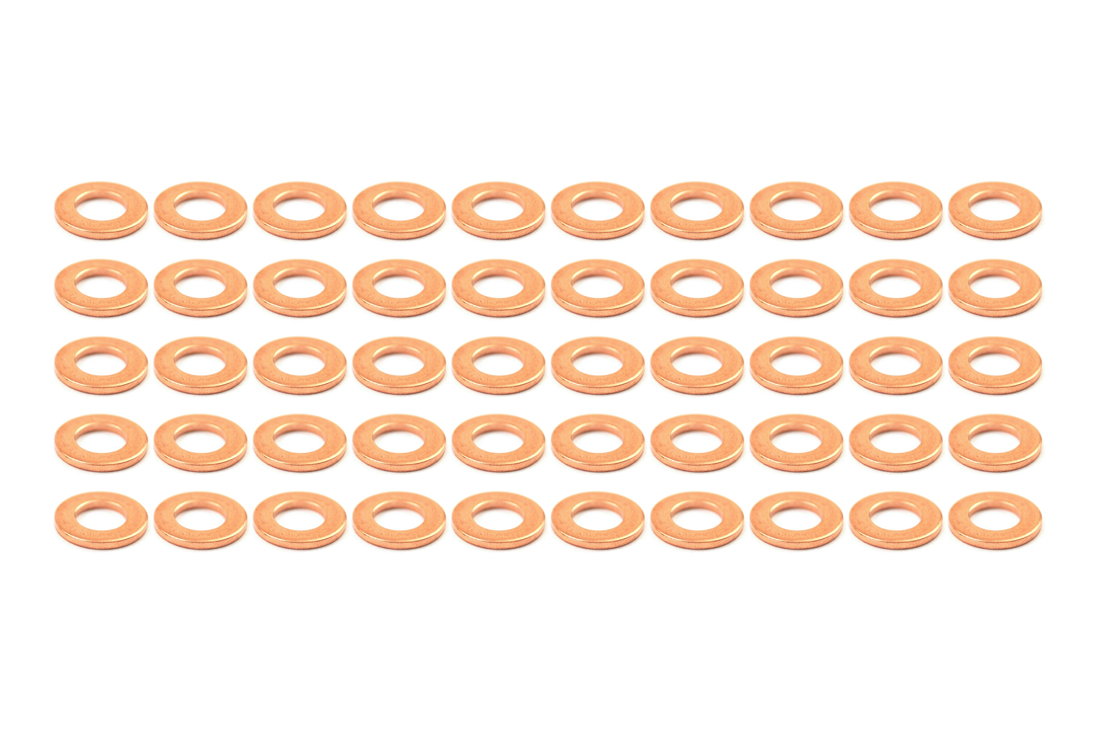 COPPER WASHER M6 PACK/50, SIZE ID 6.50 x OD 12 x THICK 1.20mm, PSYCHIC MC-09781