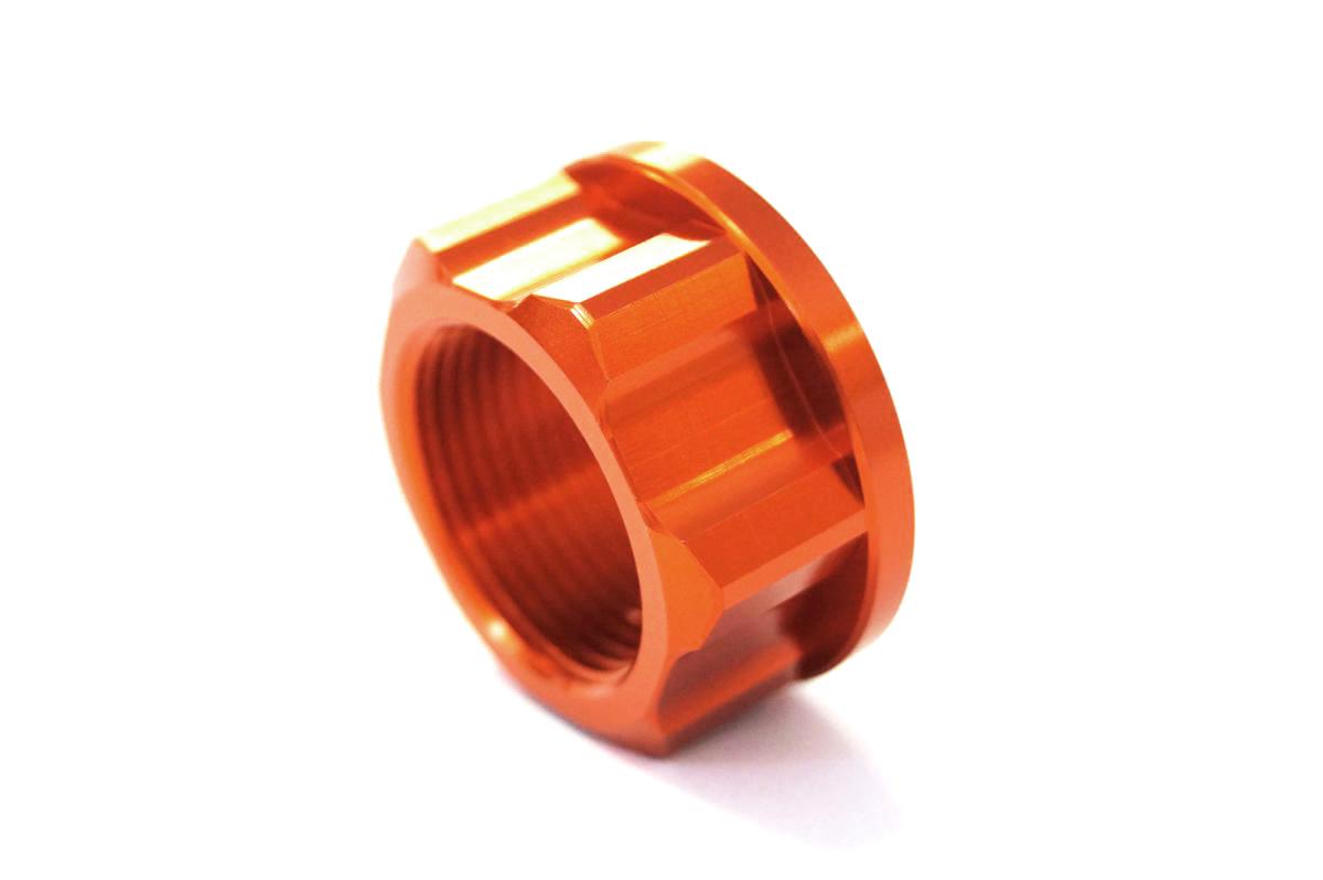 KTM HUSQ REAR SPINDLE NUT, FIR ASAXN-03, ALLOY ORANGE, 61010086000