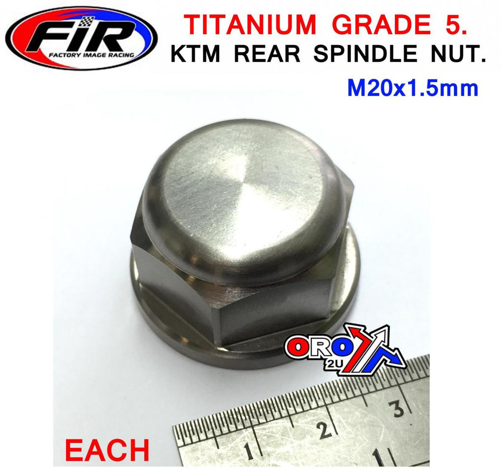 KTM HUSQVARNA REAR SPINDLE NUT M20x1.5, TITANIUM GRADE 5 / EACH, OEM 50310099000 /