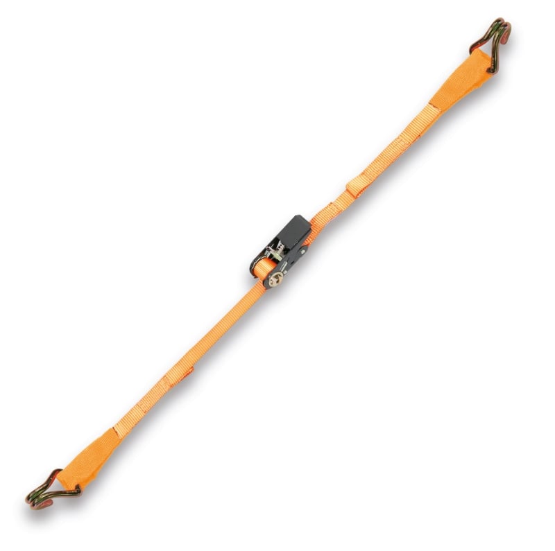Ratchet Tie Downs with S-Hooks and Eyes 400kg High-Tenacity Polyester 5m - Robur 8188CG25 5