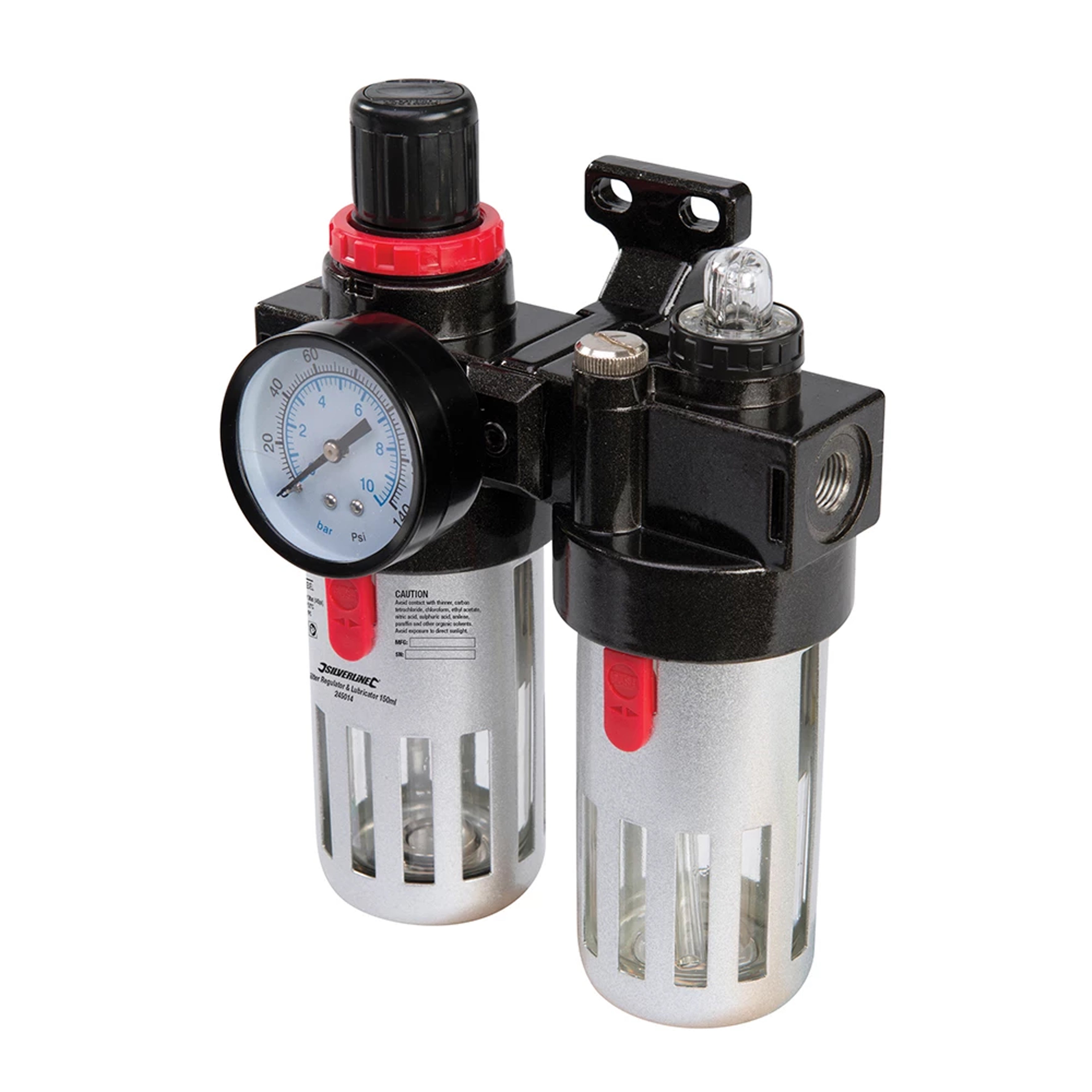 AIR LINE FILTER & OILER 1/4, REGULATOR 1/4BSP, 245014