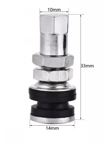 TUBELESS BOLT ON TYRE VALVE 10mm x 33mm 0.327 TR161 819