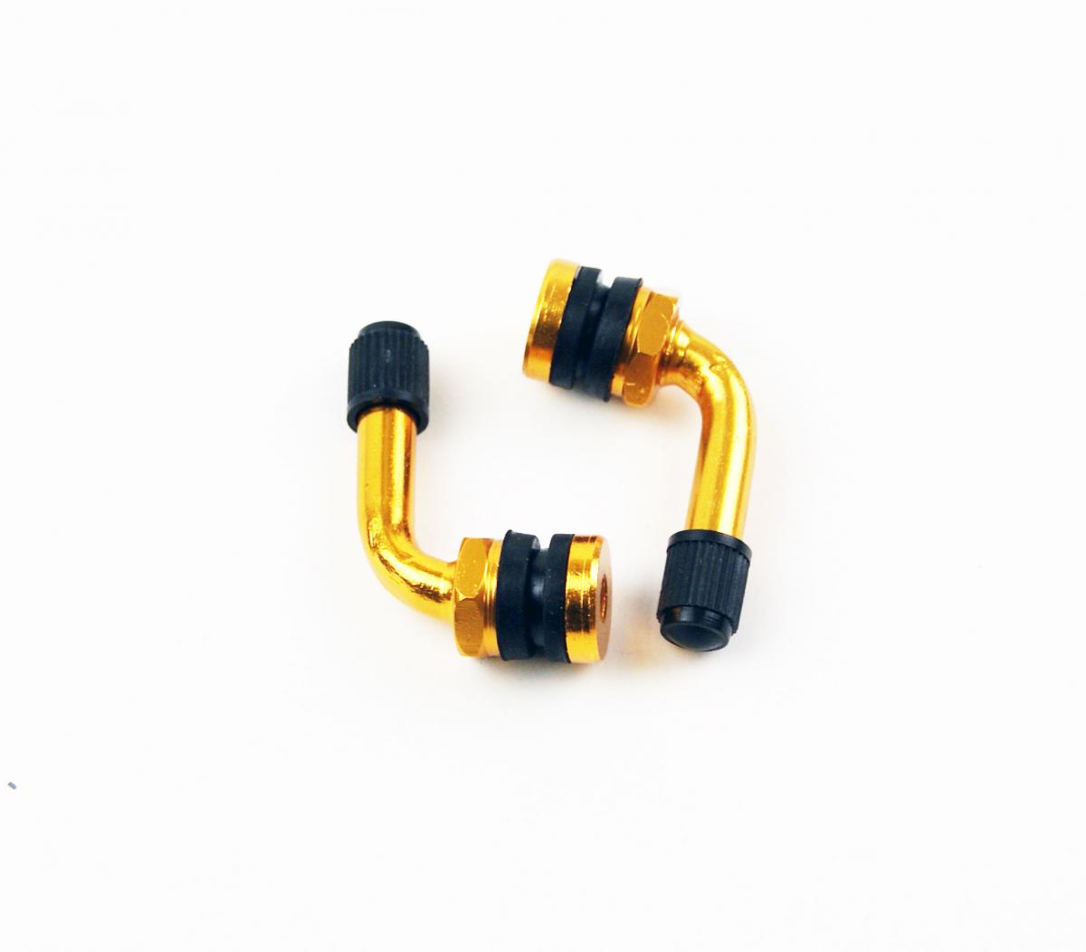 BOLT ON VALVE 90' PVR32 GOLD, WAYCOM 007021 (SOLD AS A PAIR)