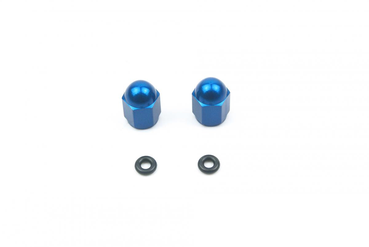 ALLOY VALVE CAP SET BLUE