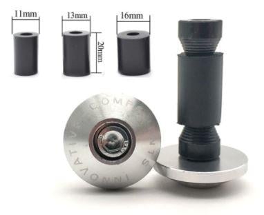 BAR ENDS 12-18mm SILVER Anti Vibration Silder Plug Yamaha Kawasaki honda