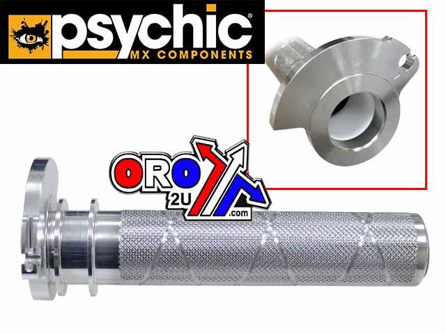 THROTTLE TUBE / WITH BEARING, PSYCHIC MX-08681SL SILVER 51502010200, ALUMINIUM CNC BILLET 2-STROKE