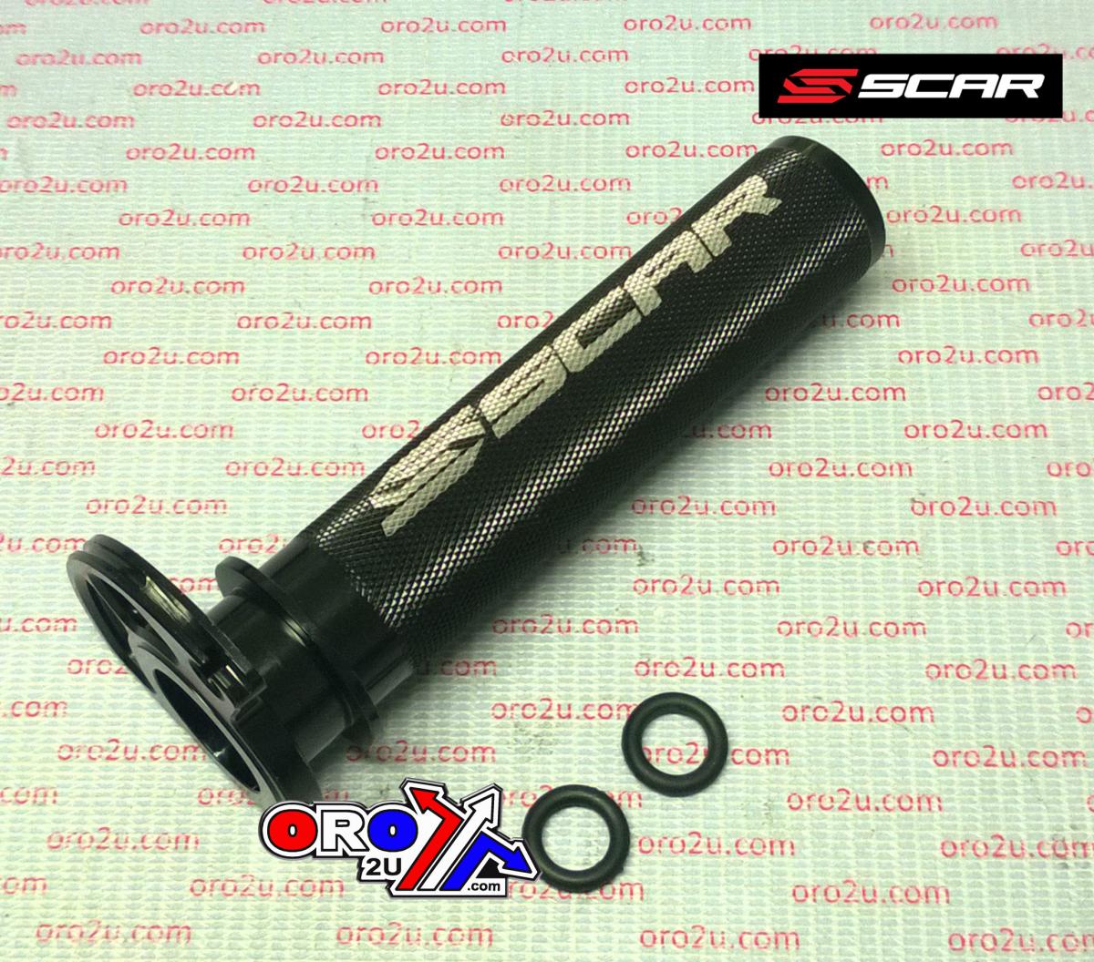 THROTTLE TUBE / BEARING, KTM 2-STK SCAR RACING TT503 BLACK, ALUMINIUM CNC BILLET 2-STROKE