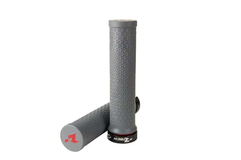 BIKE BICYCLE LOCK ON GRIPS - GREY - RTECH B-MPRBIKEGR20