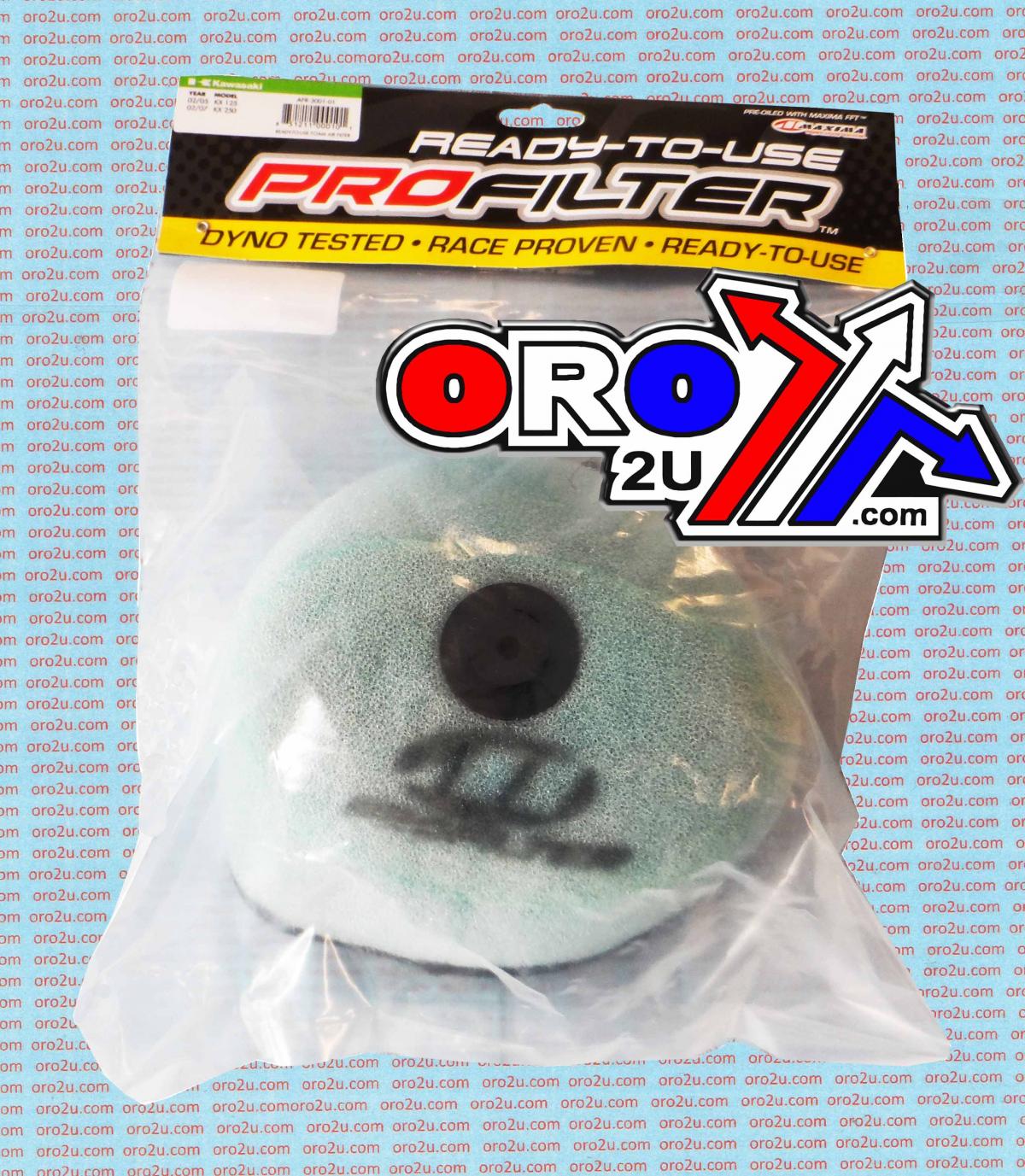 AIR FILTER 2002-07 KX125 KX250, READY OILED, MA211101