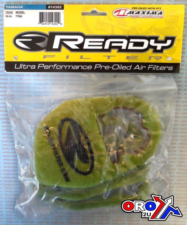 AIR FILTER 00-07 TTR90, READY 2 RACE OILED
