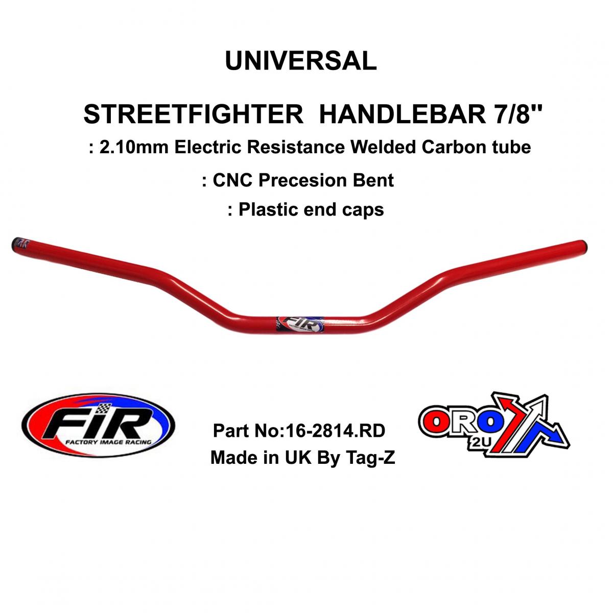 STREETFIGHTER HANDLEBAR 7/8'', ROAD SPORTS UNIVERSAL RED, / REN REF : 789-02