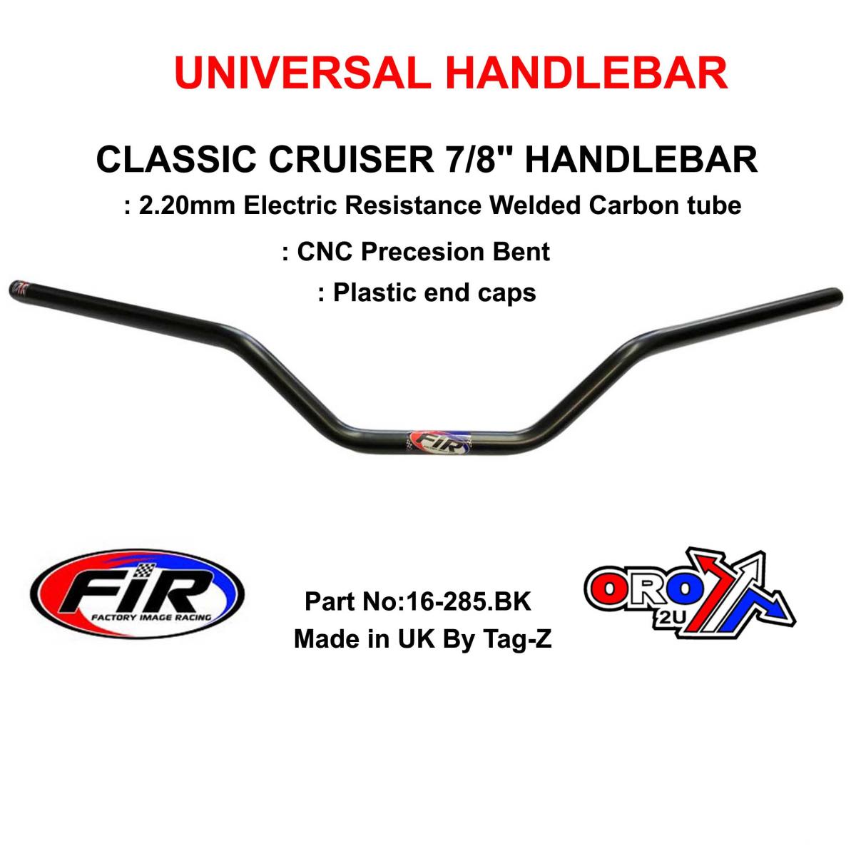 CLASSIC CRUISER 7/8'' HANDLEBAR, FITTMENT UNIVERSAL / MATT BLACK, / EXTRA WIDE HANDLEBAR