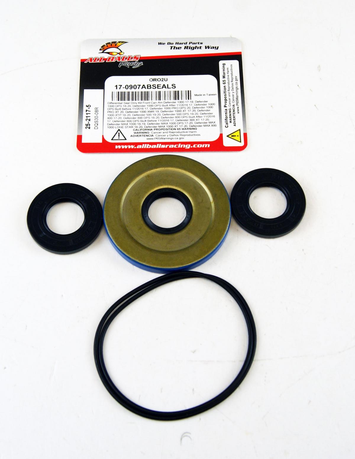 DIFFERENTIAL SEALS KIT FRONT CAN-AM, ALLBALLS 25-2117-5