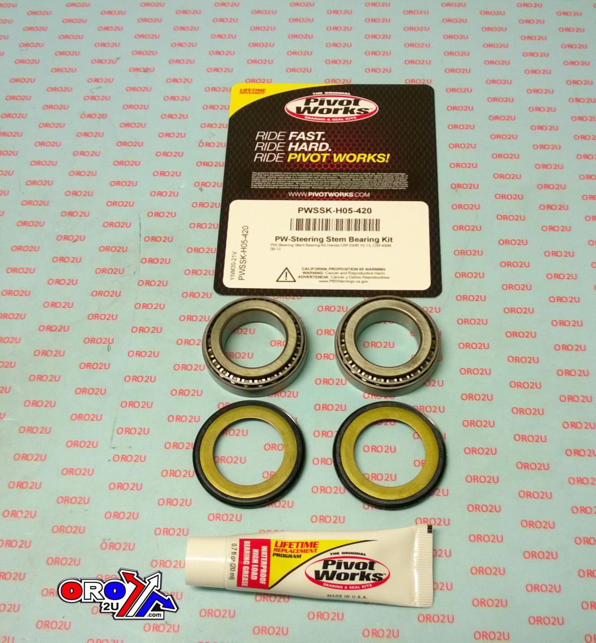 STEERING BEARING KIT CRF, PIVOT WORKS PWSSK-H05-420 CRF250R 10-13, CRF450R 09-12