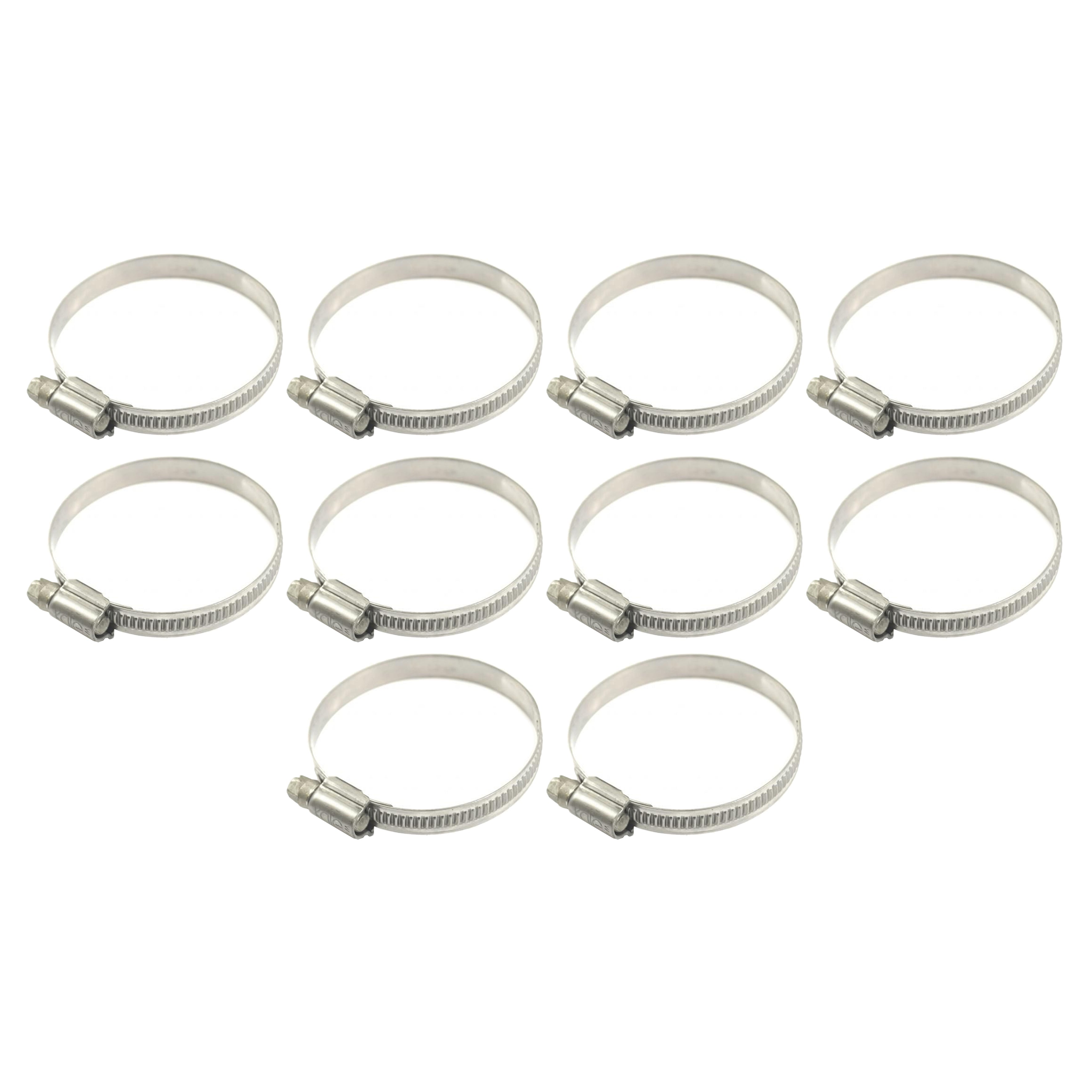 JUBILEE PIPE CLIP 40 - 60mm KALE CLAMP 304 STAINLESS STEEL (PACK OF 10)
