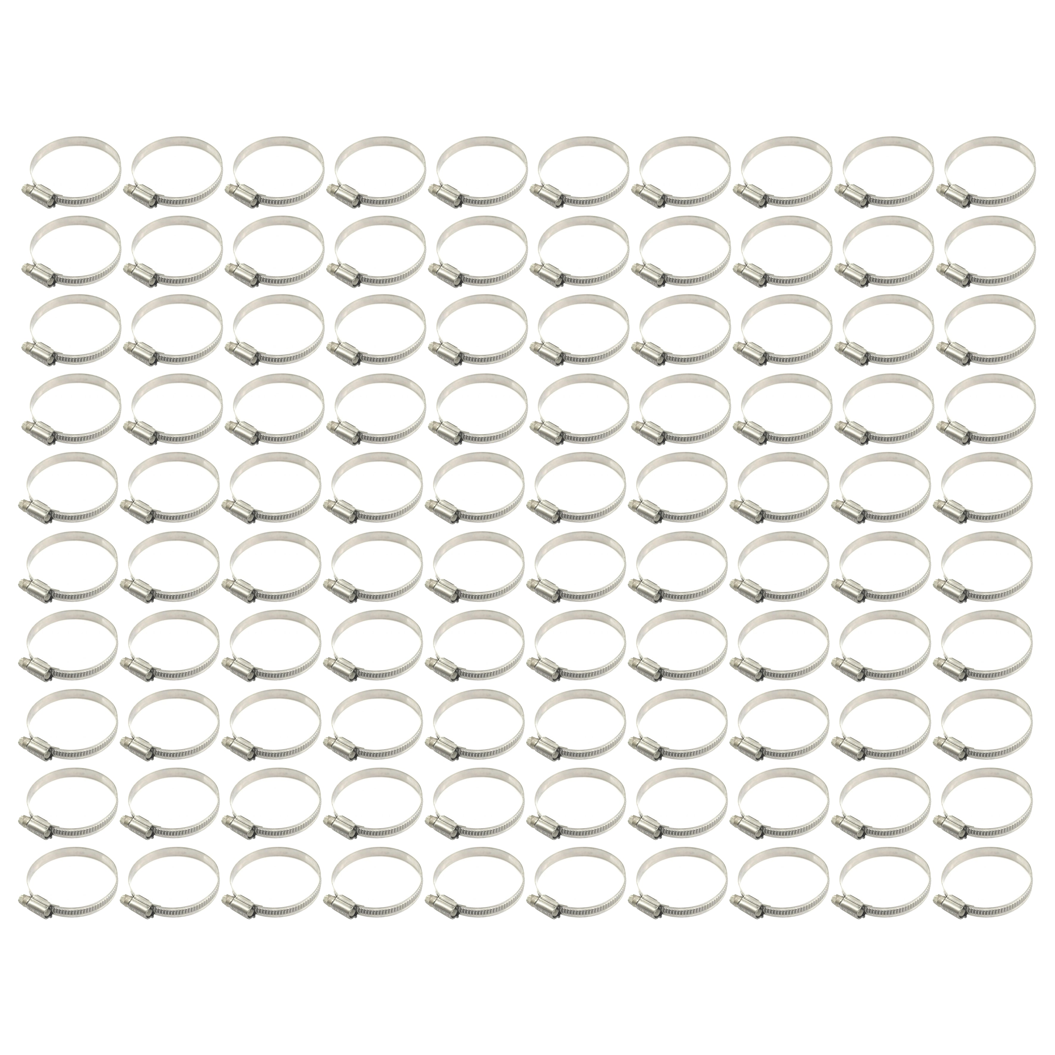 JUBILEE PIPE CLIP 40 - 60mm KALE CLAMP 304 STAINLESS STEEL (PACK OF 100)