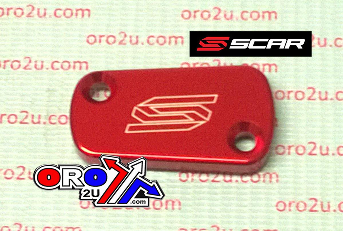 REAR RESERVOIR CAP KAW/SUZ, SCAR RACING 3901 RED