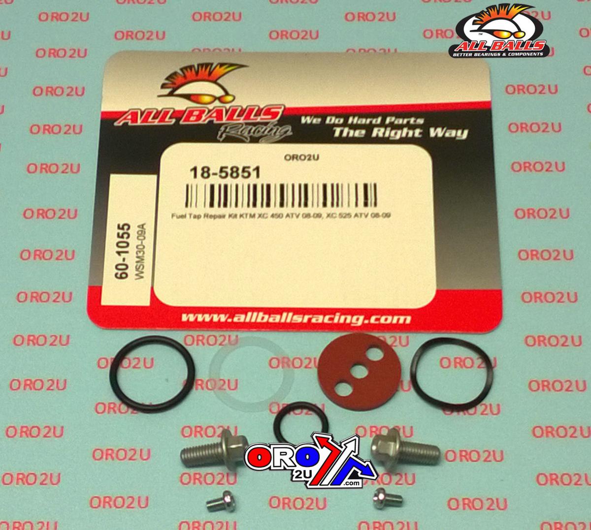 FUEL TAP REPAIR KIT ALLBALLS, ALLBALLS 60-1055 KTM XC450/525 08-09