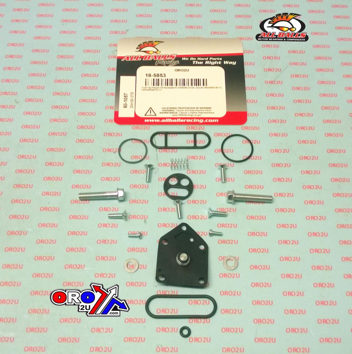 FUEL TAP REPAIR KIT ALLBALLS, ALLBALLS 60-1057 KAW KLX400/SUZ DRZ400 00-22
