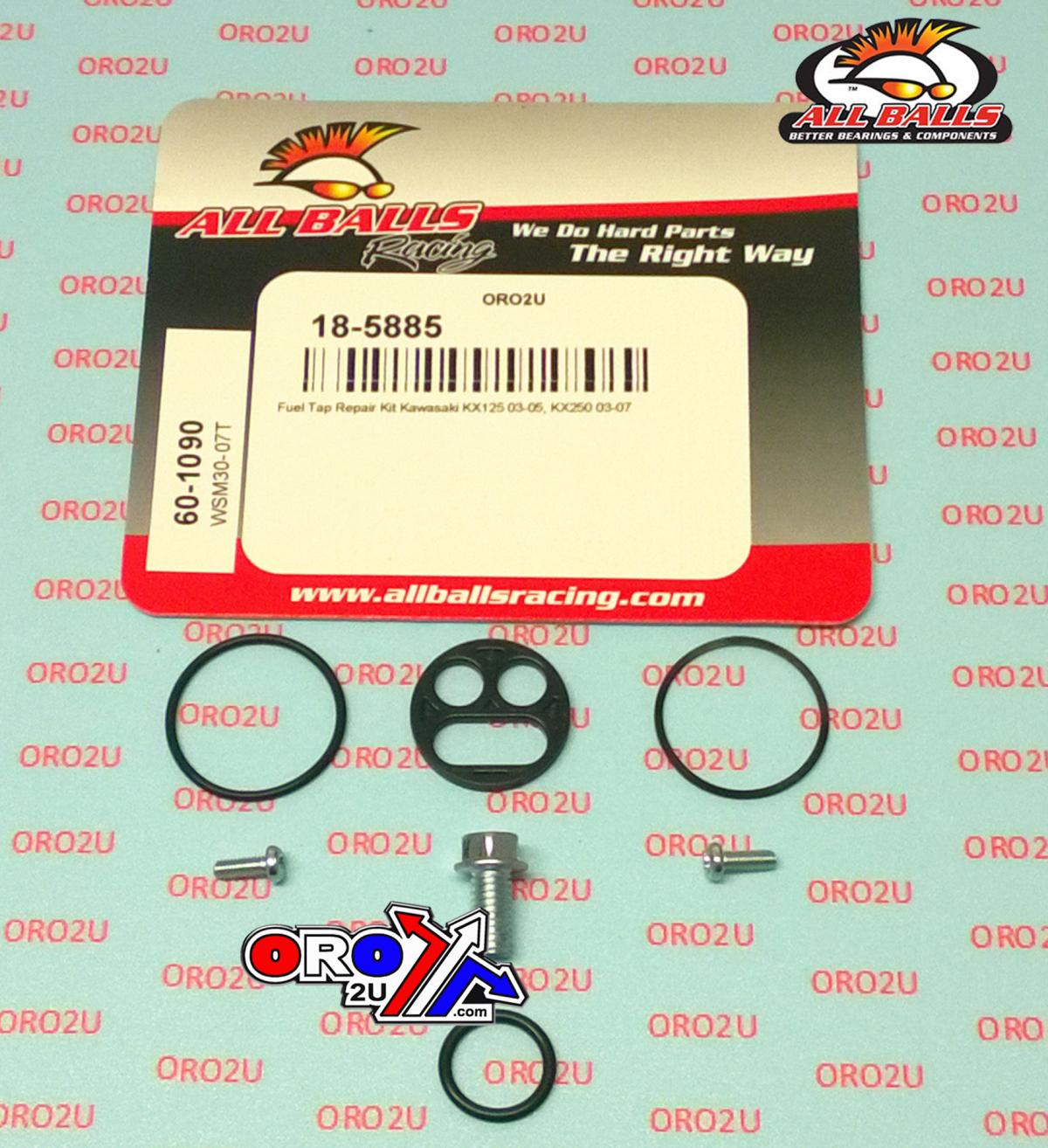 FUEL TAP REPAIR KIT ALLBALLS, ALLBALLS 60-1090 KAW KX 125/250 03-07
