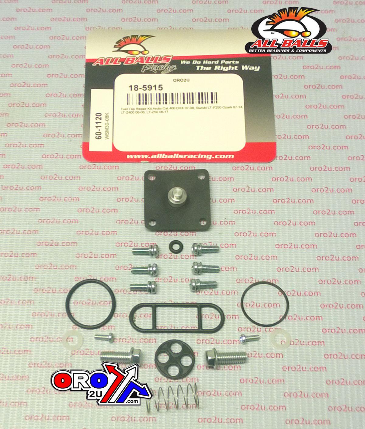 FUEL TAP REPAIR KIT ALLBALLS, ALLBALLS 60-1120 ARCTIC CAT 400DVX/SUZ LT-F/Z50-400 06-21