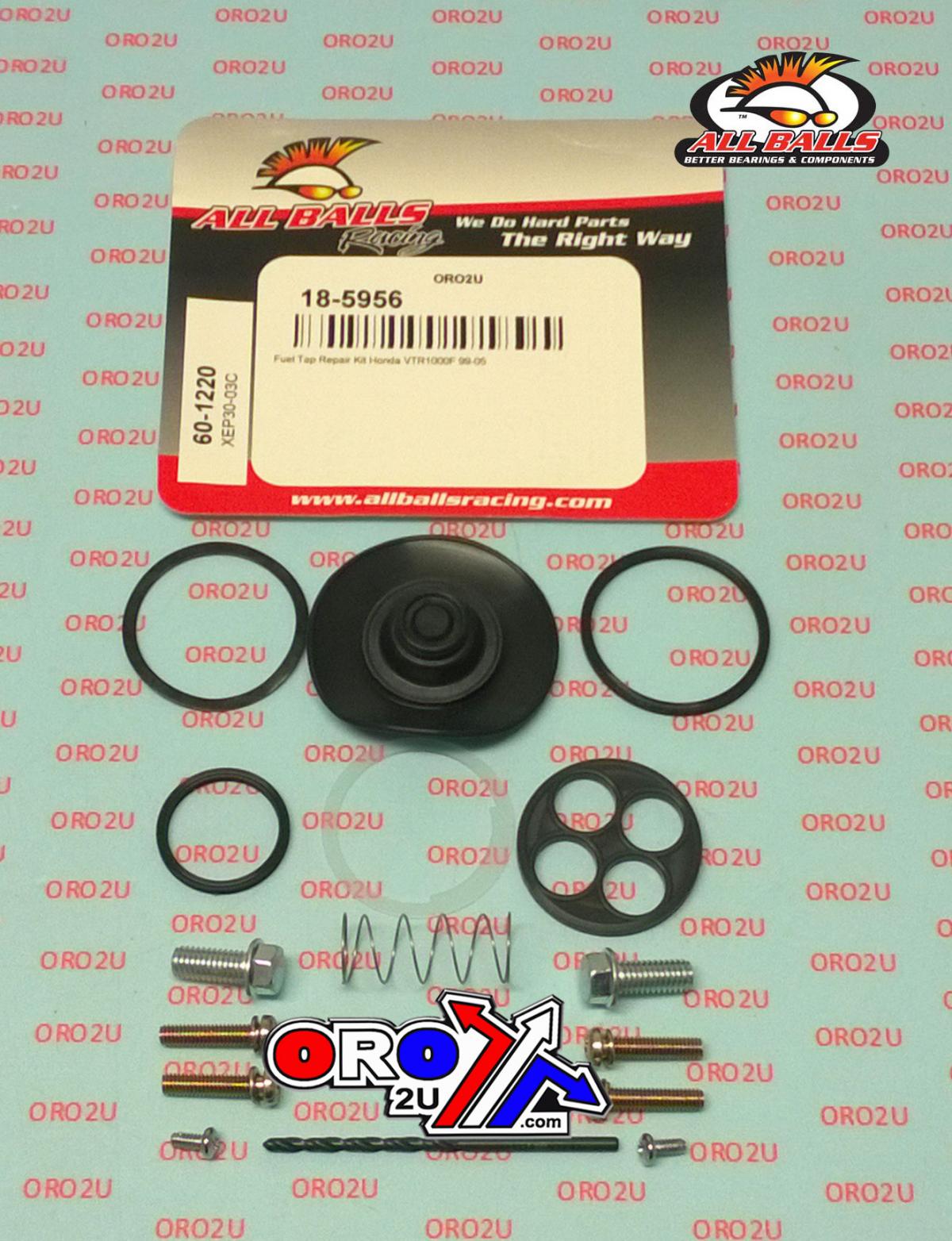 FUEL TAP REPAIR KIT ALLBALLS, ALLBALLS 60-1220 HONDA VTR1000F 99-05