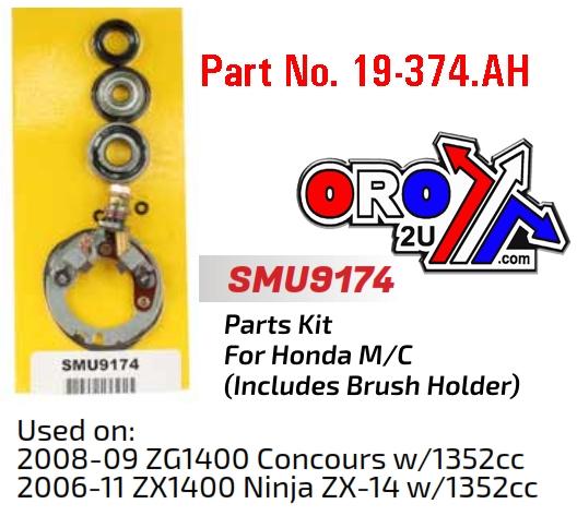 STARTER MOTOR REPAIR KIT, HONDA ZG ZX1400 SMU9174, ARROWHEAD