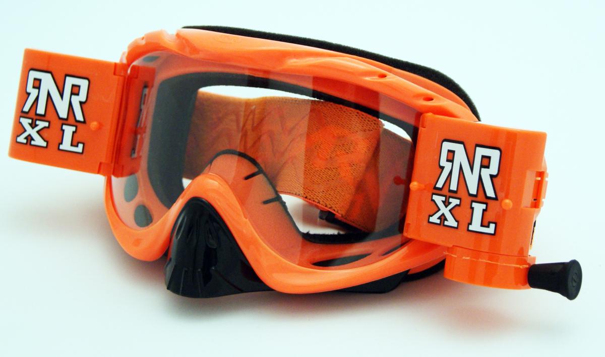 RNR HYBRID NEON ORANGE XL 36mm, NEON ORANGE GOGGLE, GH66XL, ROLL & TEAR OFF