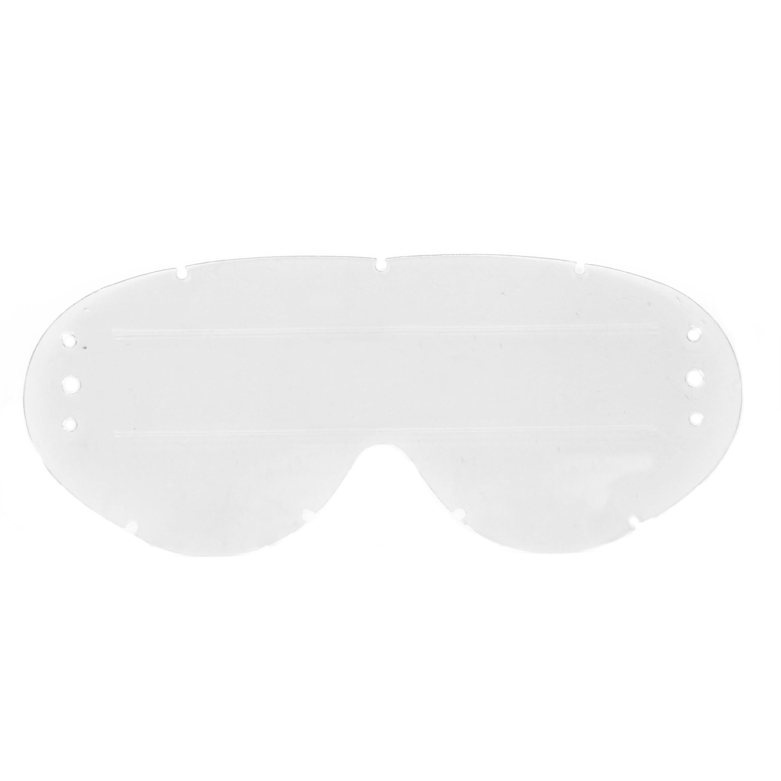 HYBRID ROLL OFF LENS CLEAR RAISED STRIP, ANTI FOG, ANTI SCRATCH, LCR201R