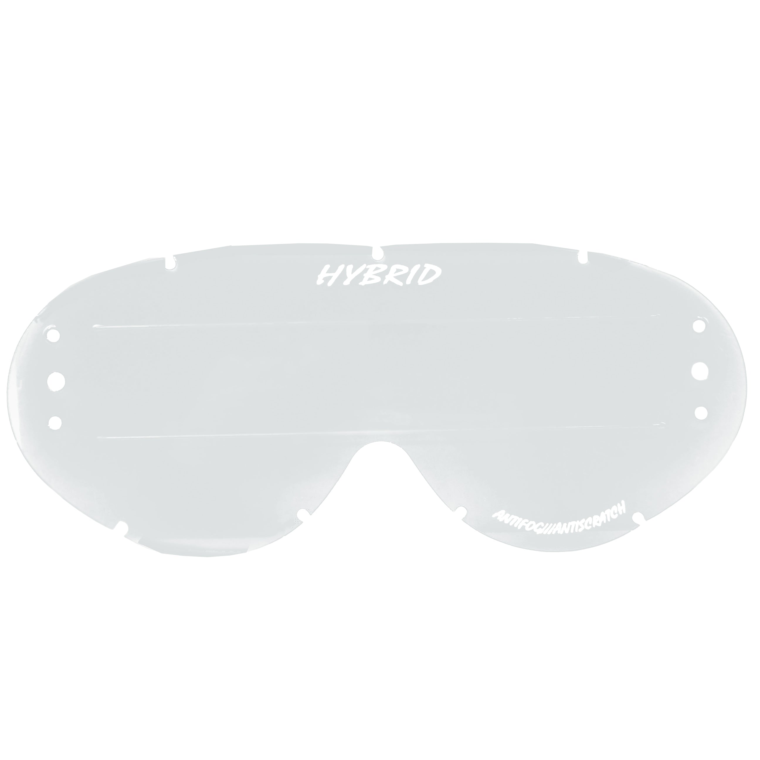 HYBRID XL ROLL OFF LENS CLEAR RAISED STRIP, ANTI FOG, ANTI SCRATCH, LCR201RXL