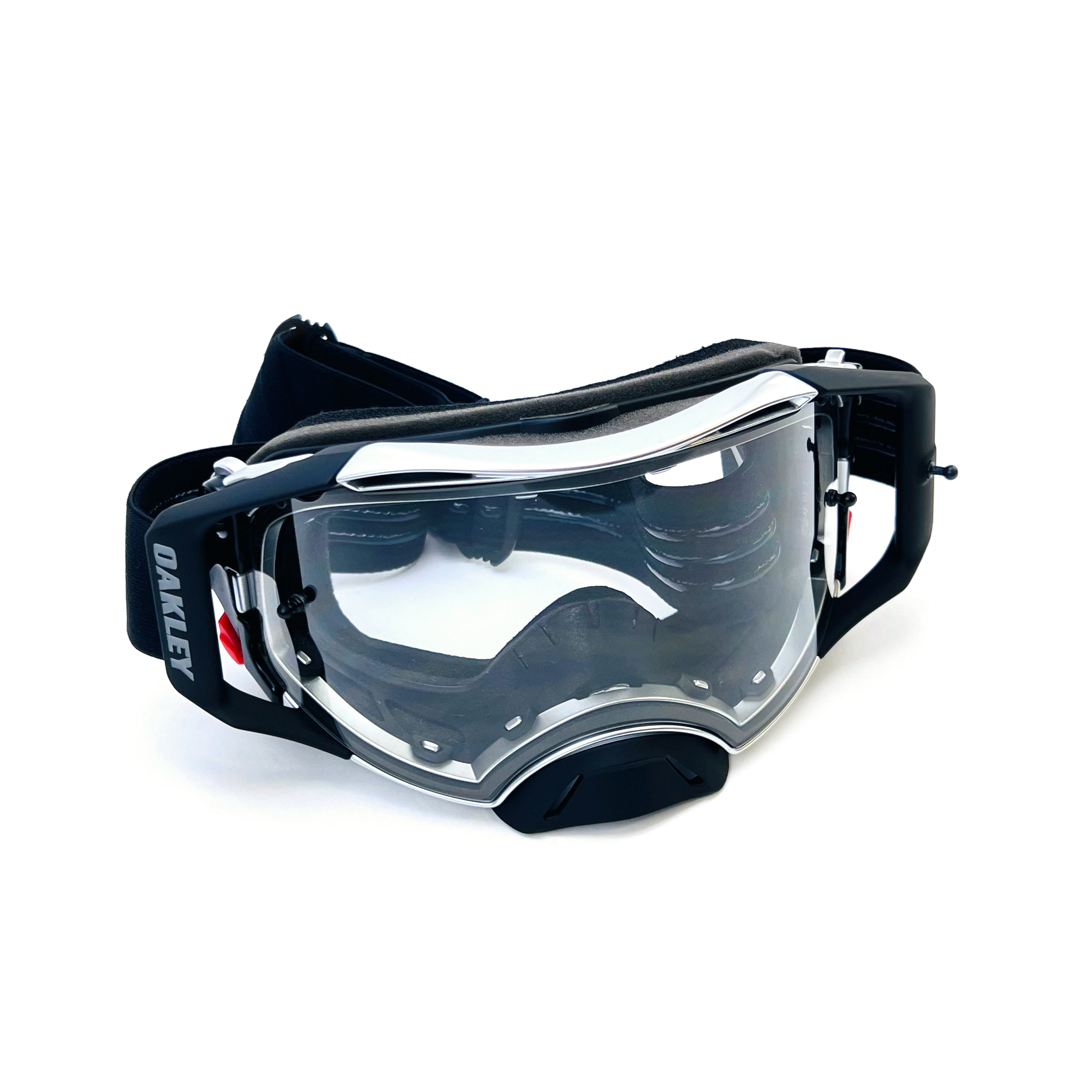 OAKLEY AIRBRAKE MX TUFF BLOCKS GUNMETAL, CLEAR LENS OA OO7046-B0, OA OO7046-B0