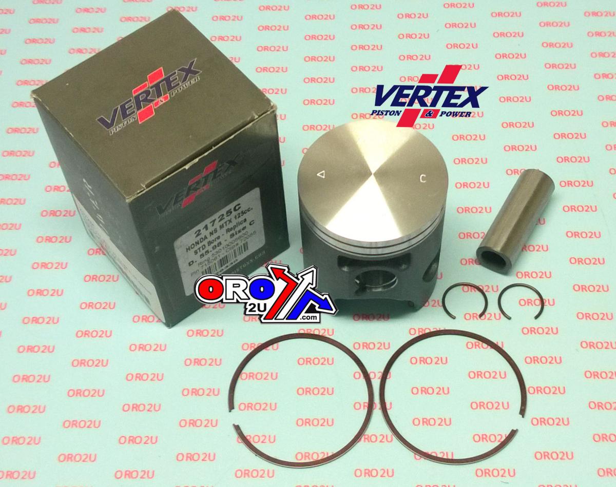 PISTON KIT MTX125 92-94 C 56.00mm, VERTEX 21725C HONDA