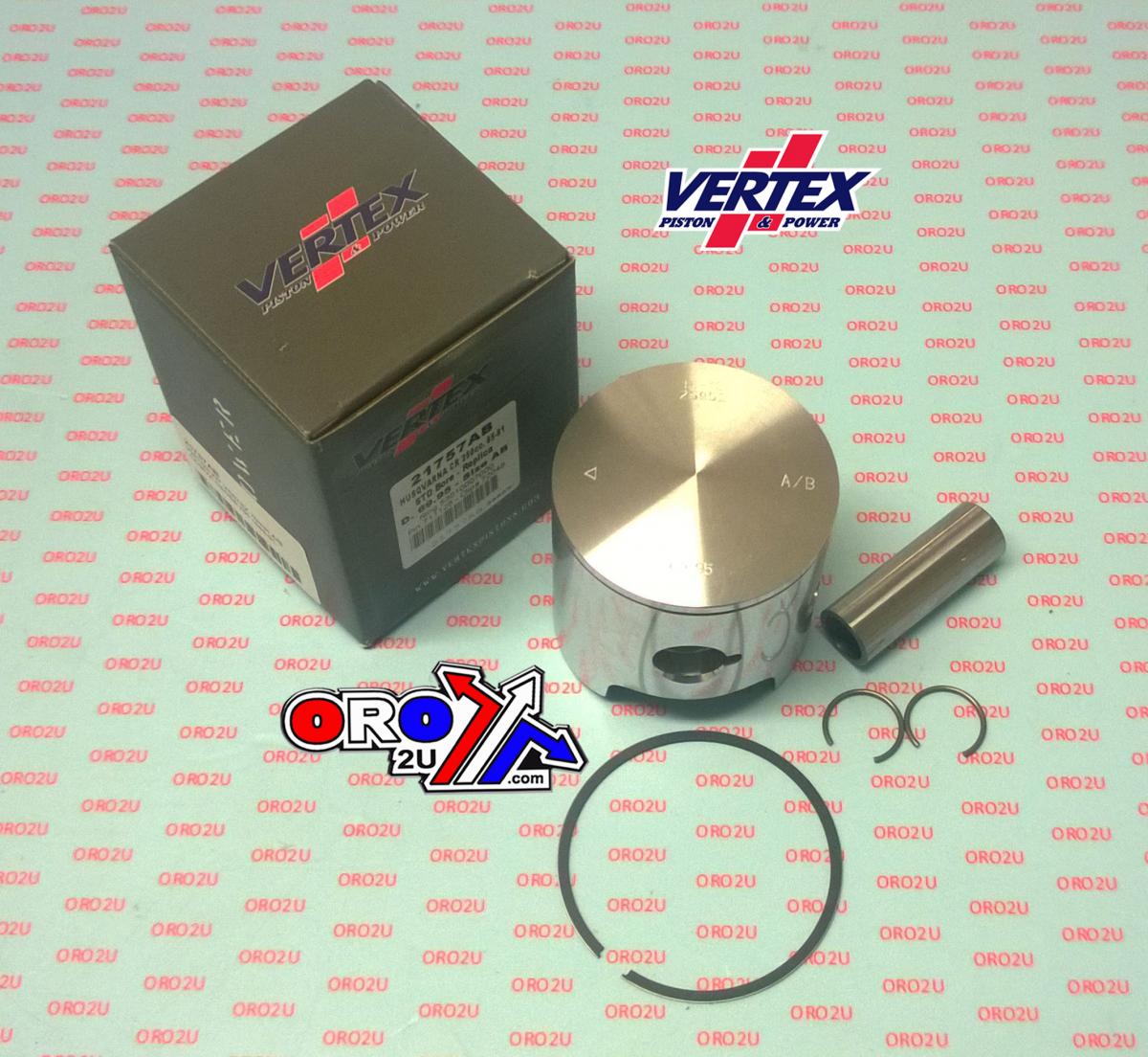 PISTON KIT VERTEX 70 A/B CAGIVA CROSS 250 85-91, VERTEX 21757AB HUSKY CR/WR250 85-91